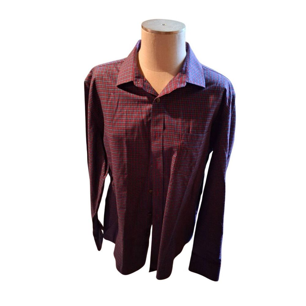 Untuckit plaid casual button down extra large